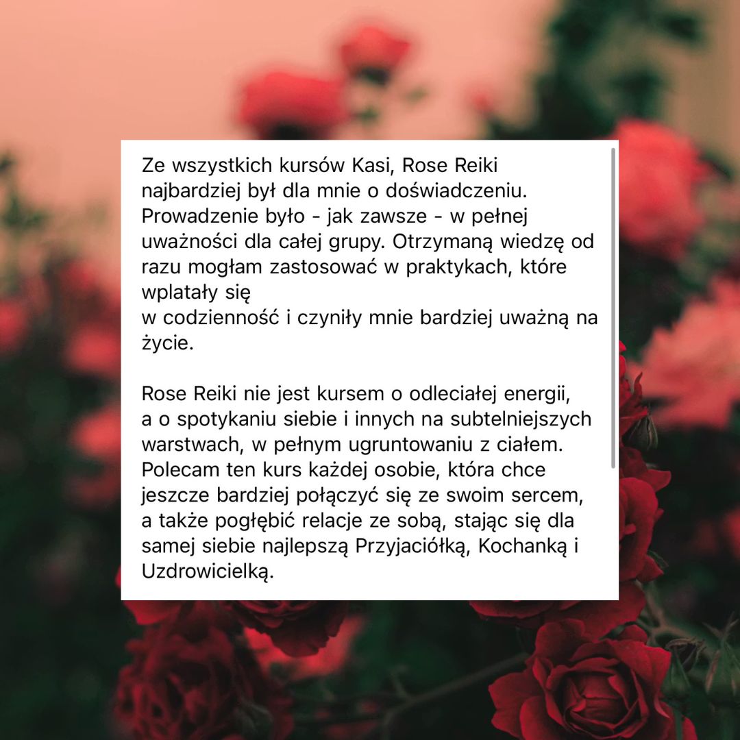 ROSE REIKI ~ kurs pracy z energią online SIERPIEŃ 2026 - obrazek 4