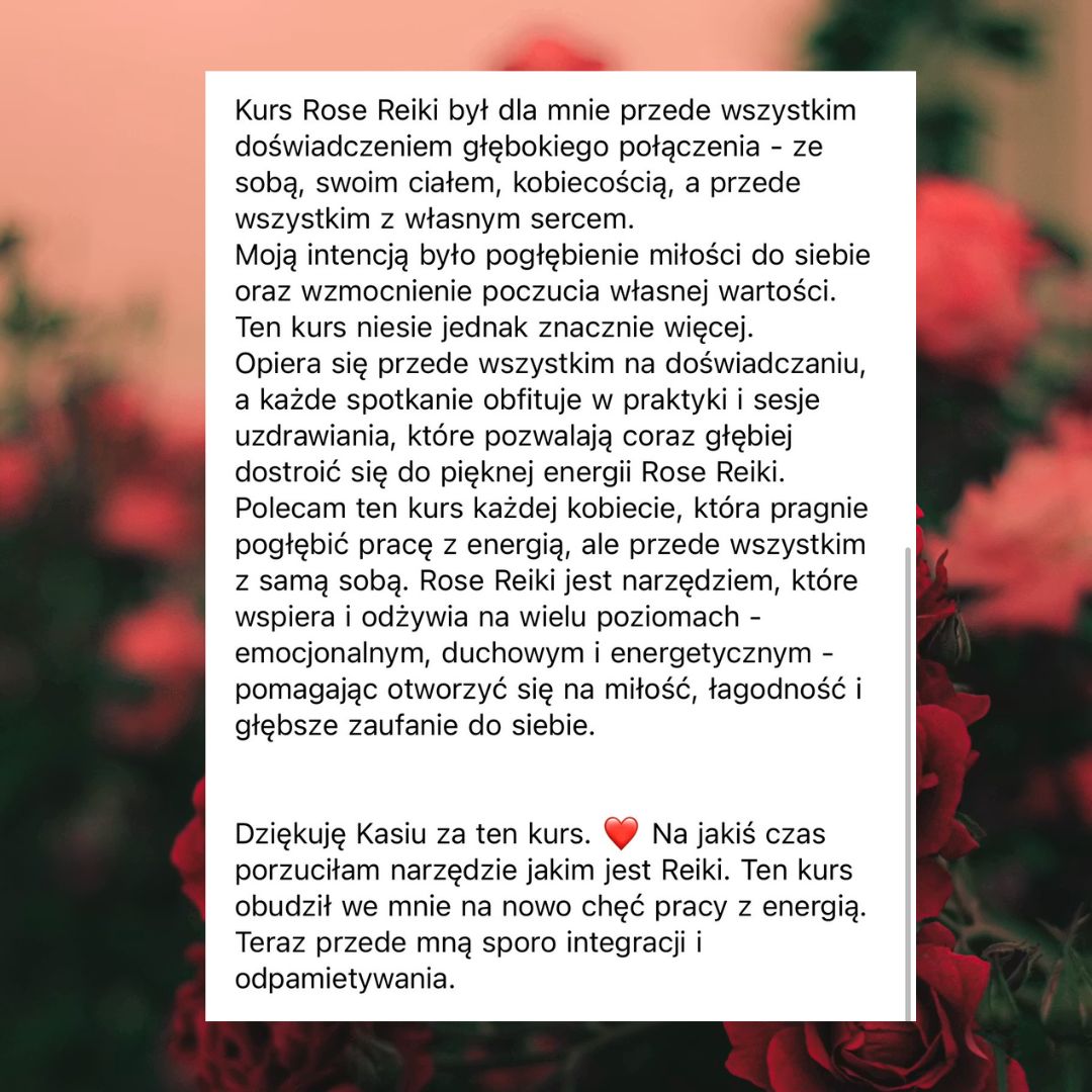 ROSE REIKI ~ kurs pracy z energią online SIERPIEŃ 2026 - obrazek 5